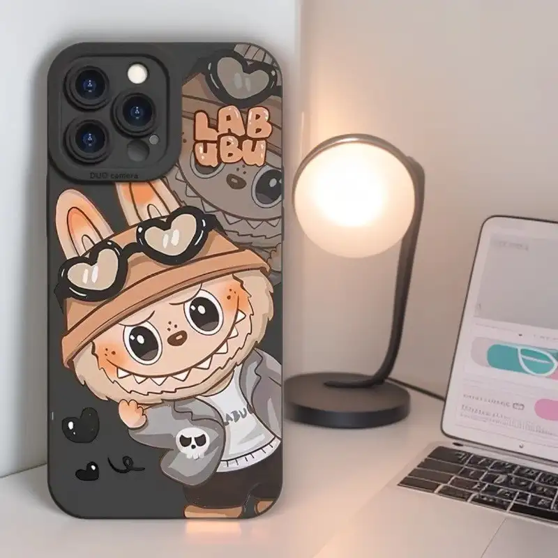 skulabu (2)-0 Cartoon LLabu Doll Phone Case for iPhone