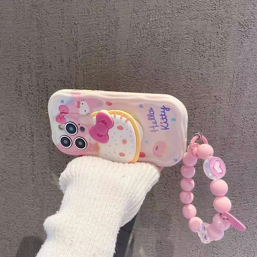 kitty lanyard (4)-0 Beaded Lanyard with Finger Kickstand Kitty Cat iPhone Case