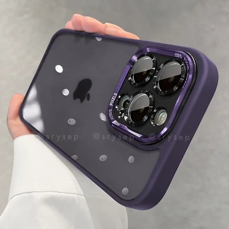 Candy Color Thickened Lens Protection Clear Magnetic Phone Case for iPhone