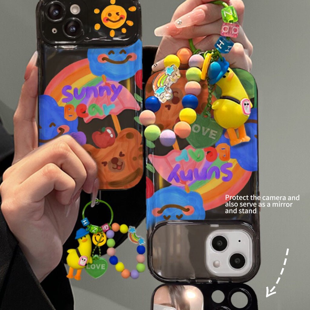 20251020140052_2642_157.jpg Graffiti Bear Rainbow Duck Flip Phone Case