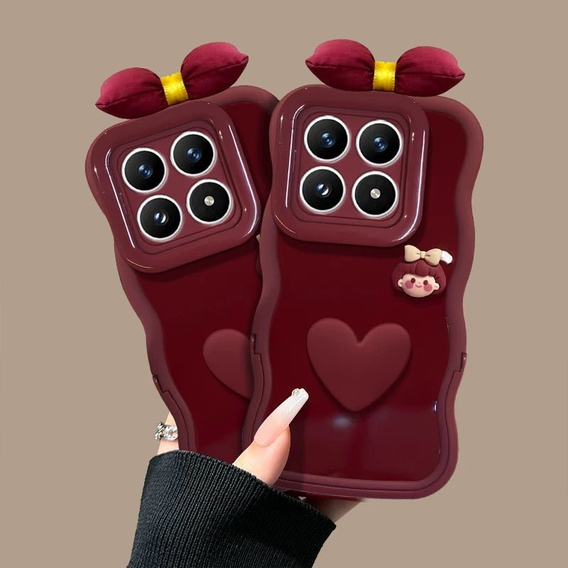 22A0609DE2CB9E3CDBAB190034368250.jpg Bow-shaped Heart Girl Invisible Double Stand Phone Case