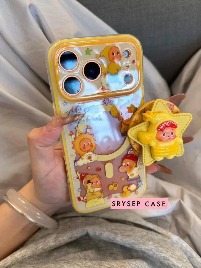 Cute Twinkle Popsockets MagSafe Phone Case For iPhone 17 16 15 14 13 12 11 X Pro Max 7 8 Plus