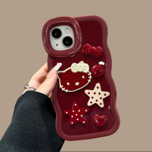 2fa823f9-9dd0-4e2d-b464-45e47975f55b.png Burgundy Star Kitty Stand Phone Case