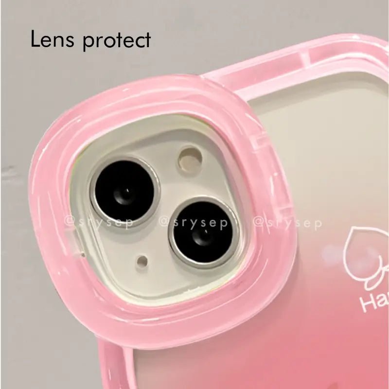 3D Peach Pink Phone Case For iPhone Back Cover