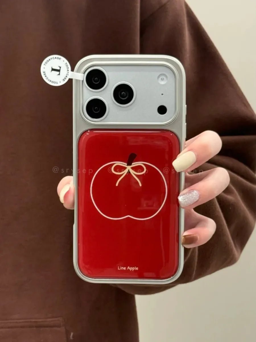 3_ecfad74c-4fd2-4e8a-ab6a-67f93724ade3.jpg Red Apple Cover Silver Phone Case For iPhone 17 16 15 14 13 Pro Max Plus