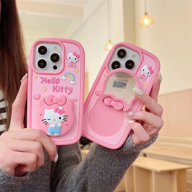 5F8A3EAA72A71B4F2590F66120ABCBF2_7f946e45-f3c1-48ff-a154-a4bfa9d505ef.jpg Cute Kitty Cat Mirror Stand Phone Case