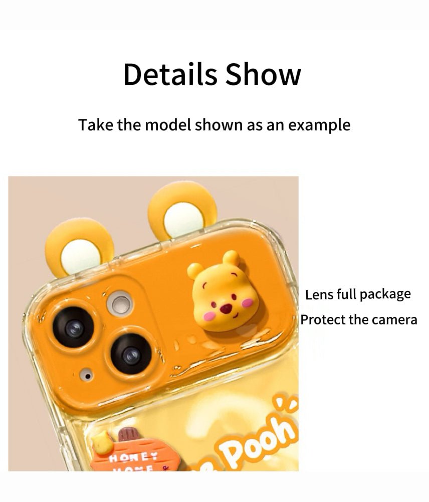 655DC3E4ADD377E28FEA330C44AAECA4.jpg Strawberry Bear + Winnie the Pooh flip phone case (with mirror and stand)