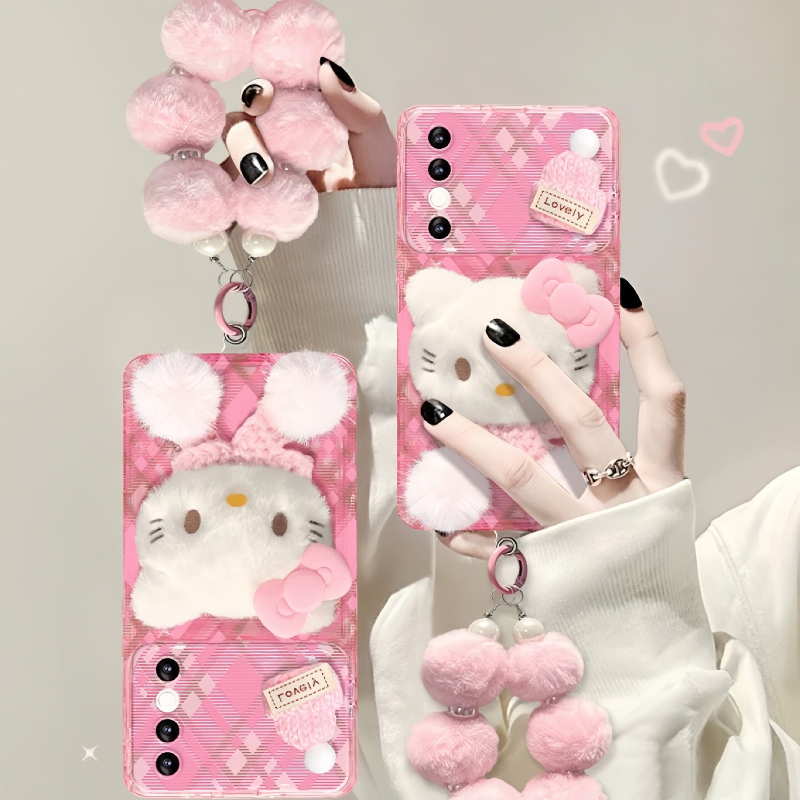 73684D5F8E55860837C8E5EA5010268C.jpg Pink Kitty Flip Phone Case with Mirror and Stand