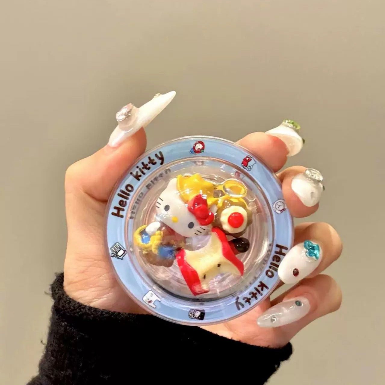 7EBC980793F7FB7BE99059525C5C4360.jpg Cartoon Bear Clock Cute Kitty Cat Magnetic Holder Phone Case