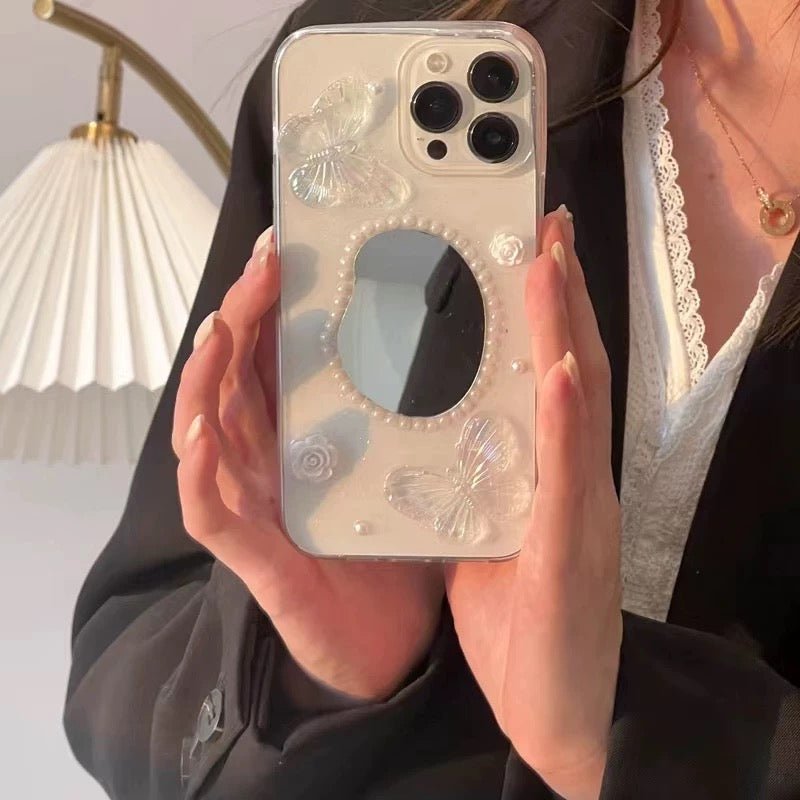 7fdbfa766696977739101f3ba971f6d8.jpg Samsung Butterfly Mirror Phone Case
