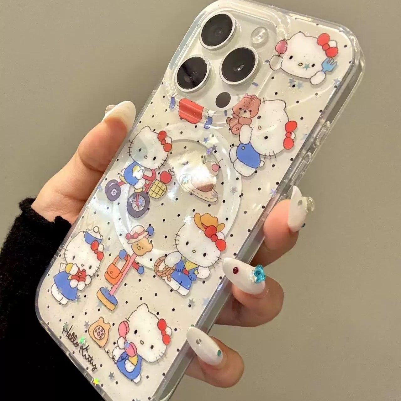 ADD84A6FF40D193D492E48F5BA8808C7.jpg Cartoon Bear Clock Cute Kitty Cat Magnetic Holder Phone Case