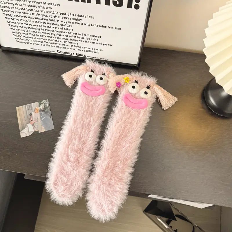 Thick Warm Clown with Sausage Lips Wool Cashmere Mid-calf Socks