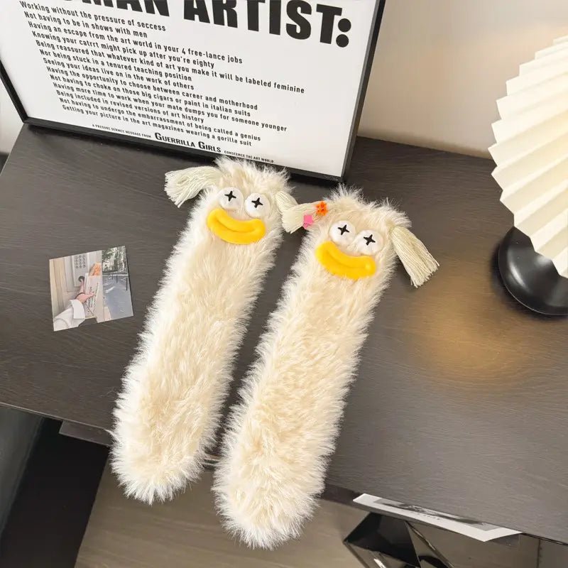 Thick Warm Clown with Sausage Lips Wool Cashmere Mid-calf Socks
