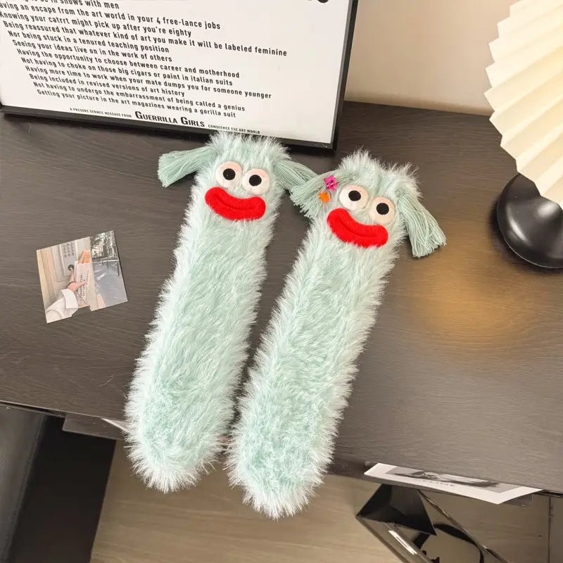 Thick Warm Clown with Sausage Lips Wool Cashmere Mid-calf Socks