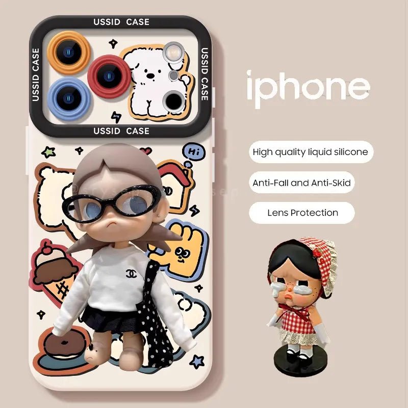 Cute Crying Baby Liquid Silicone Phone Case For iPhone