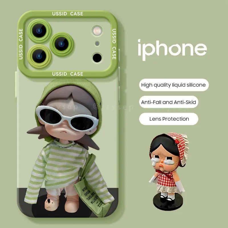 Cute Crying Baby Liquid Silicone Phone Case For iPhone