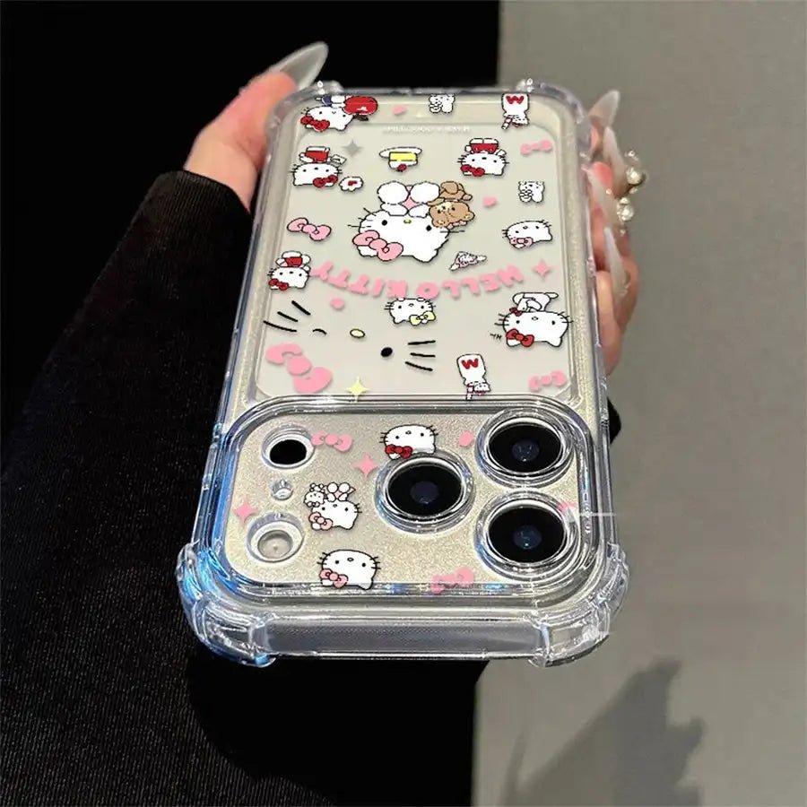 CuteKittyCornerAirbagAnti-DropProtectionClearTPUiPhoneCase2_8.jpg Cute Kitty Corner Airbag Anti-Drop Protection Clear TPU iPhone Case With Kitten Bracelet