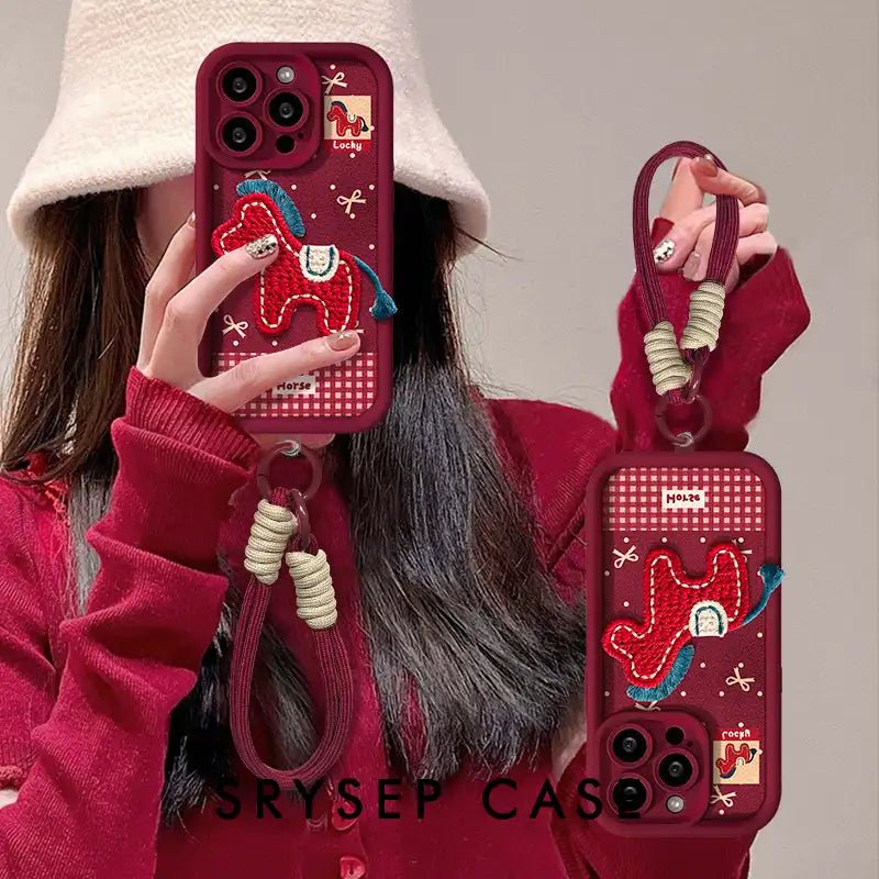 CutePlushHorseLeatherPhoneCaseforiPhoneSiliconeCoverWithLanyardCharm_5.jpg Cute Plush Lucky Horse Leather Phone Case for iPhone Bow Cover With Charm