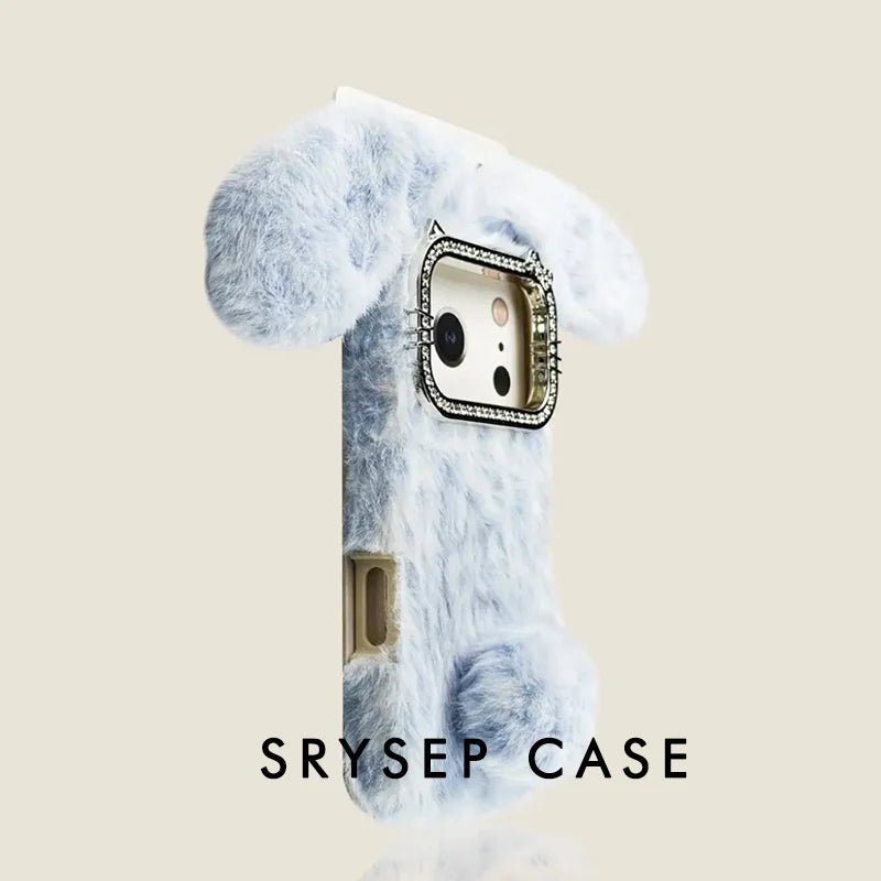 Cute Rabbit Velvet Phone Case For iPhone