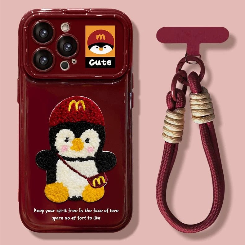 Puppy/Penguin Flip Mirror Phone Case