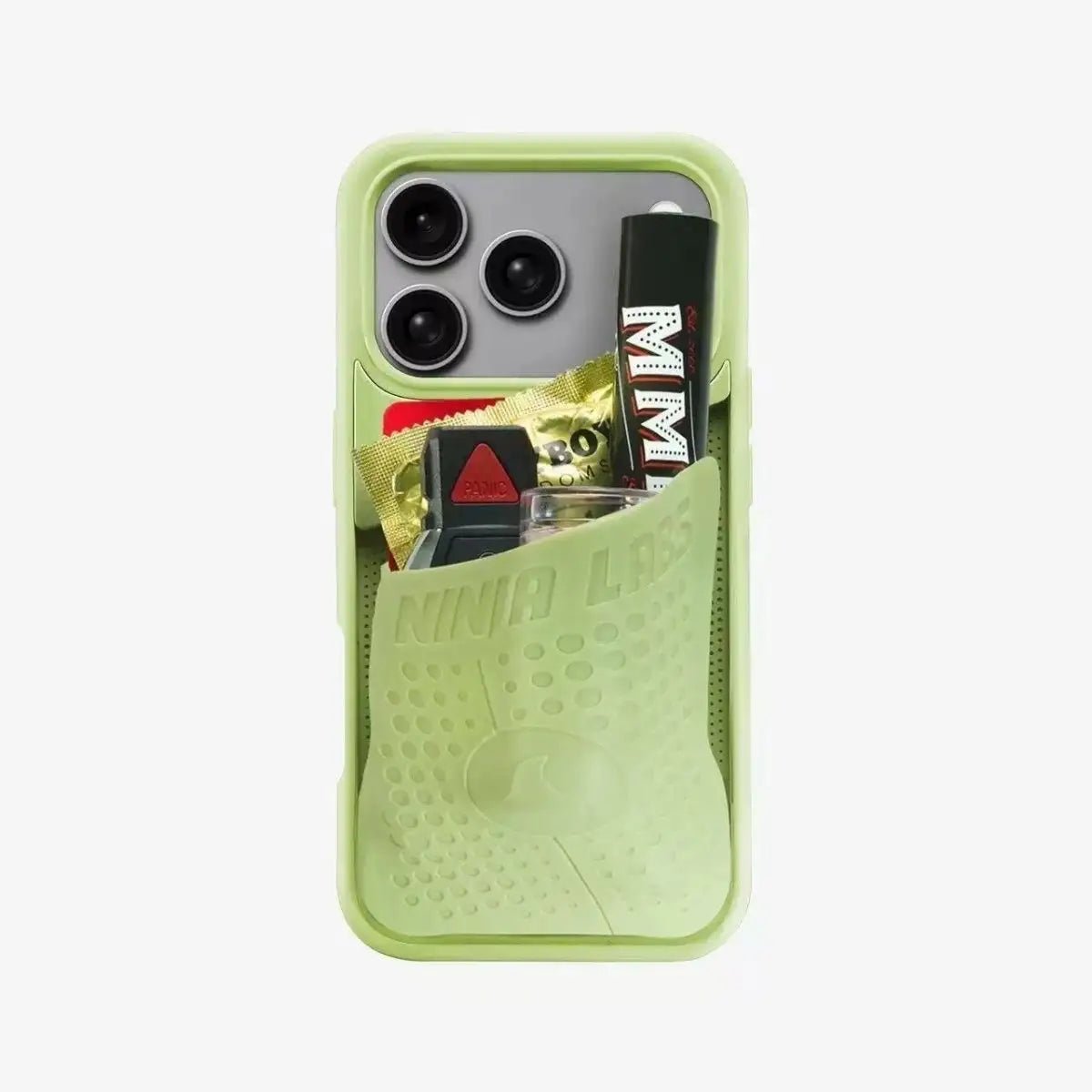Creative Silicone Card Holder Phone Case for iPhone