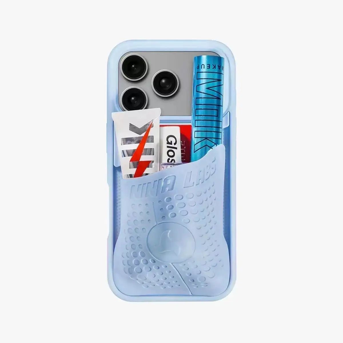 Creative Silicone Card Holder Phone Case for iPhone