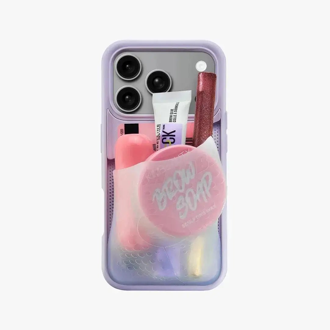 Creative Silicone Card Holder Phone Case for iPhone
