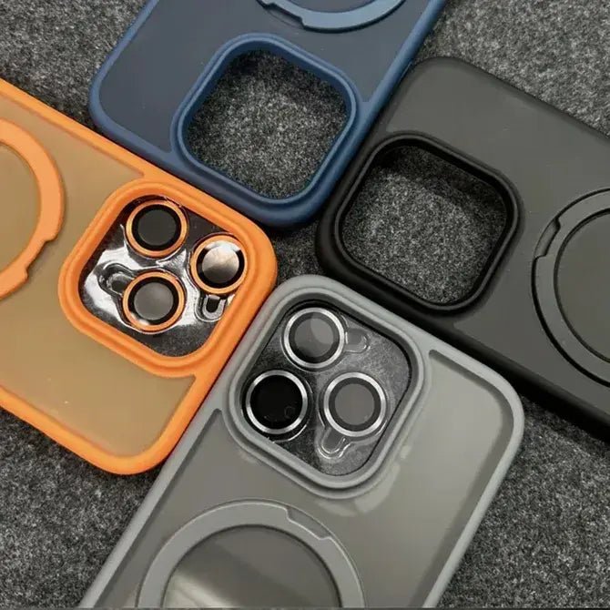 MagSafecase00008.jpg 180闂 Rotating Grip Magsafe Phone Case For iPhone 17 16 15 14 13 12 11 Pro X Max 7 8 Plus With Free Lens Protector Magnetic Cover
