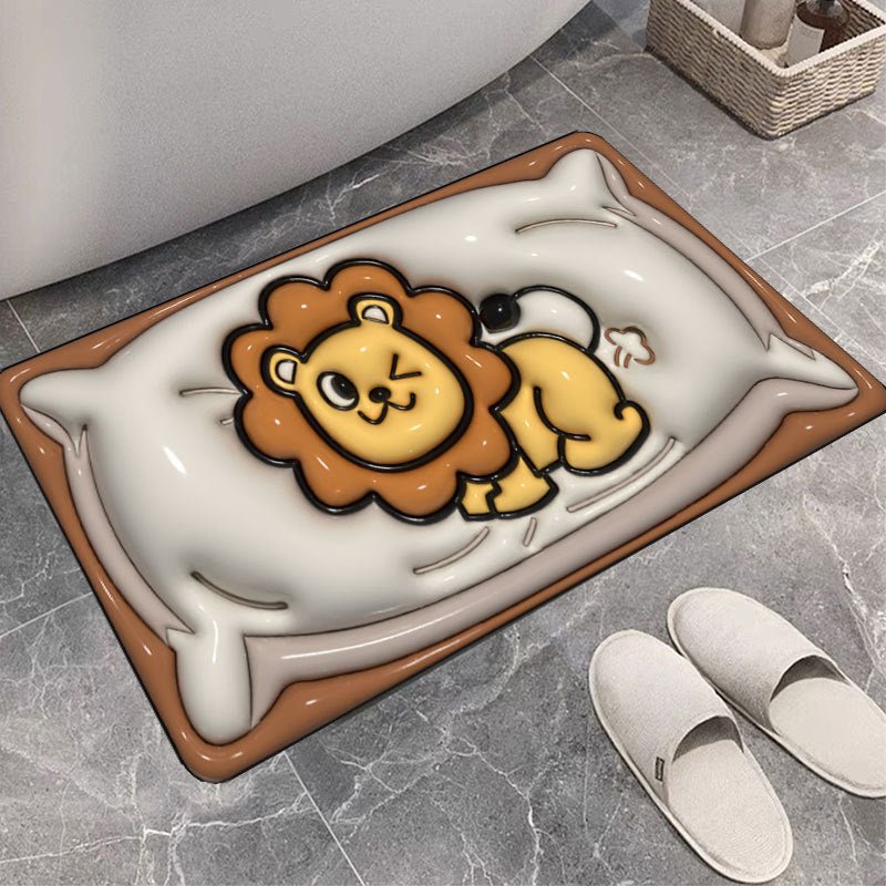 Diatomaceous Earth Quick Dry Floor Mat - Non-Slip Foamed Printed Mat for Home