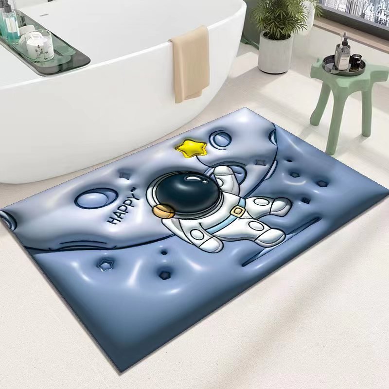 Diatomaceous Earth Quick Dry Floor Mat - Non-Slip Foamed Printed Mat for Home