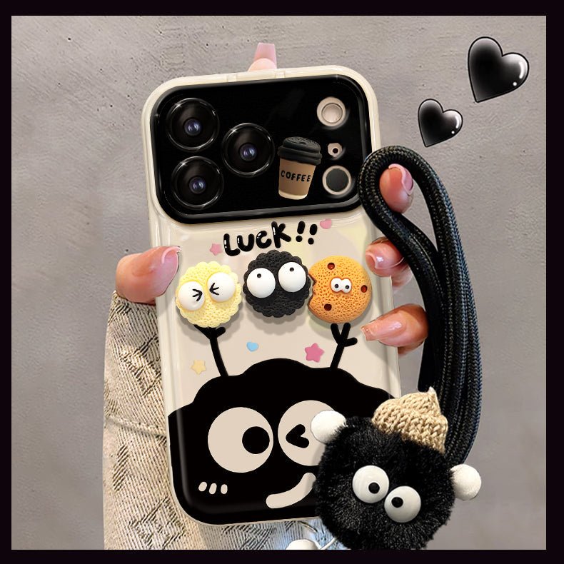 O1CN015aapss1NkyMHvSpai__3208331609.jpg Briquettes and Coffee Flip Phone Case with Mirror and Stand