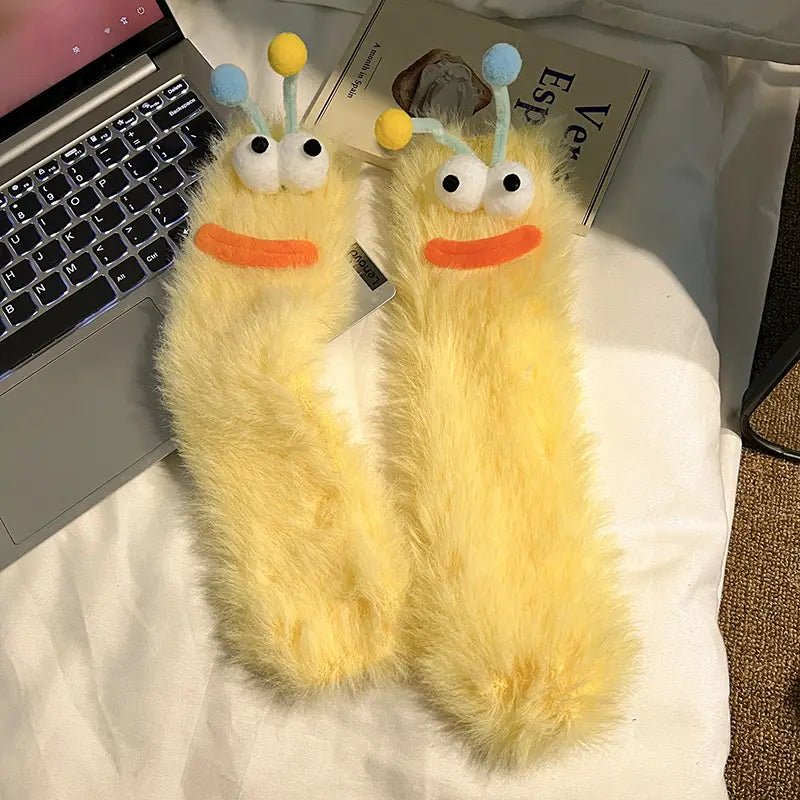 Thick Warm Caterpillar Wool Cashmere Socks