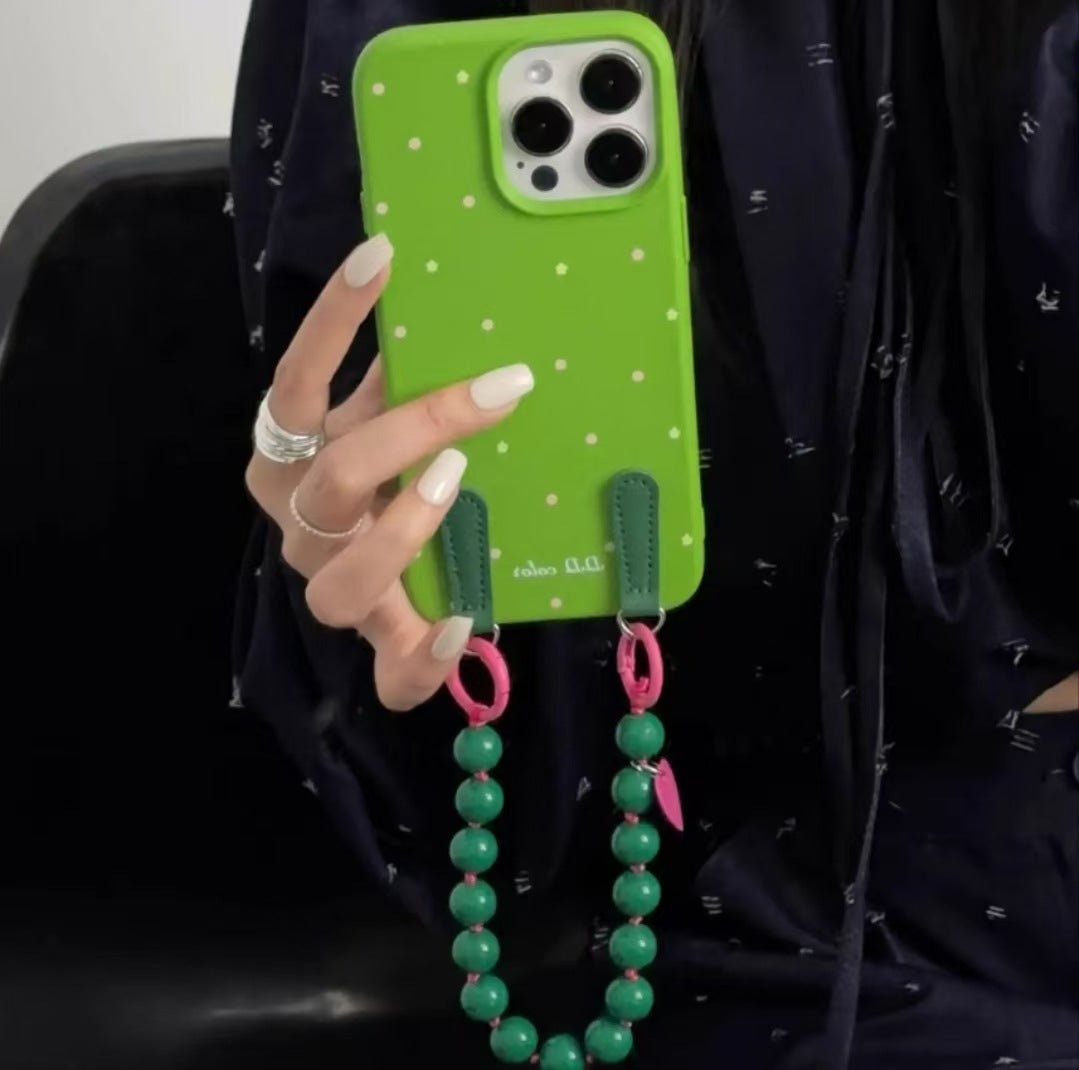 Pearls Diamonds Beads Charm Phone Case For iPhone 16 15 14 13 12 Series