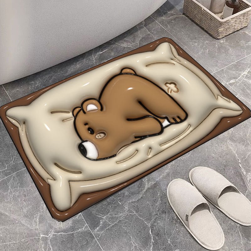 Diatomaceous Earth Quick Dry Floor Mat - Non-Slip Foamed Printed Mat for Home