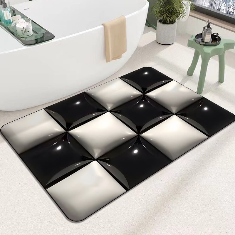 Diatomaceous Earth Quick Dry Floor Mat - Non-Slip Foamed Printed Mat for Home