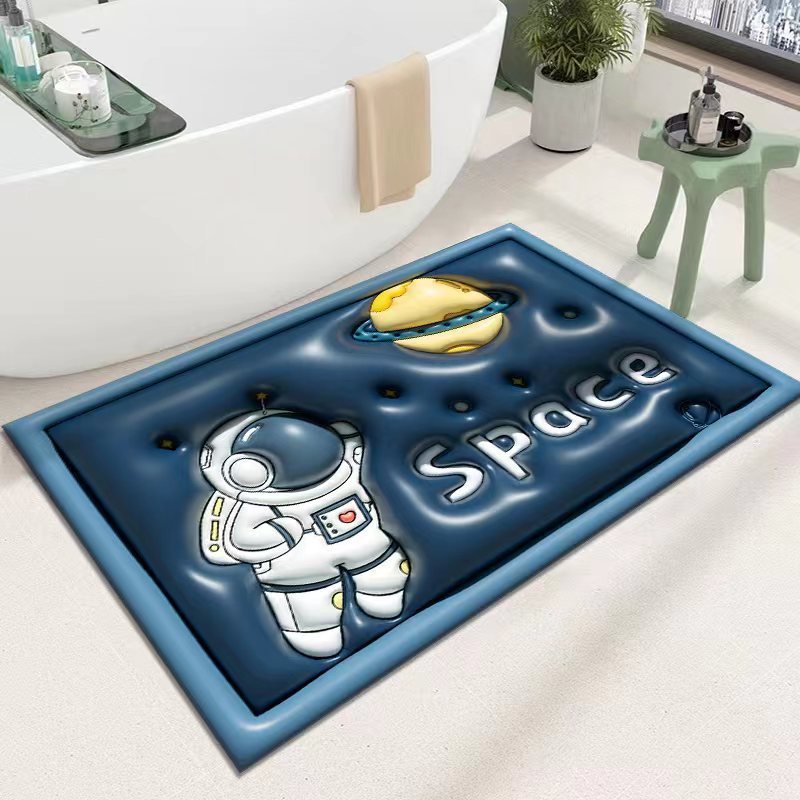 Diatomaceous Earth Quick Dry Floor Mat - Non-Slip Foamed Printed Mat for Home