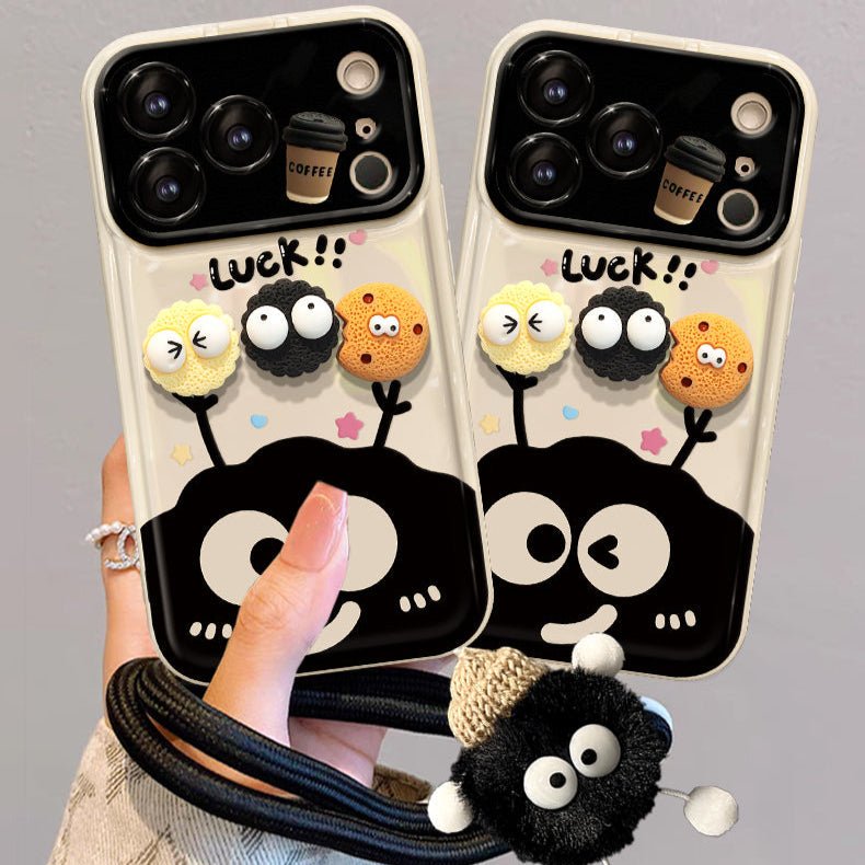 O1CN01e6wSR71NkyMD8wGvZ__3208331609.jpg Briquettes and Coffee Flip Phone Case with Mirror and Stand