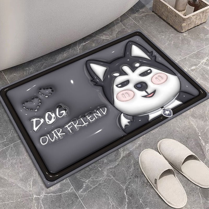 Diatomaceous Earth Quick Dry Floor Mat - Non-Slip Foamed Printed Mat for Home
