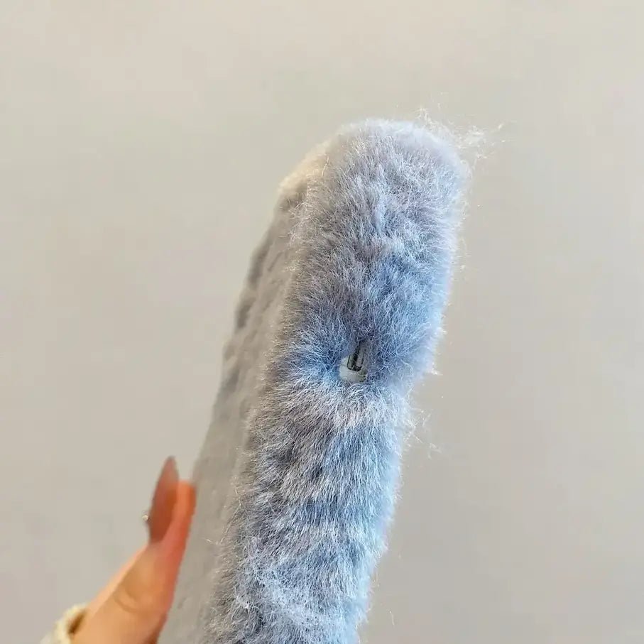 Candy Color Velvet Plush Phone Case for iPhone