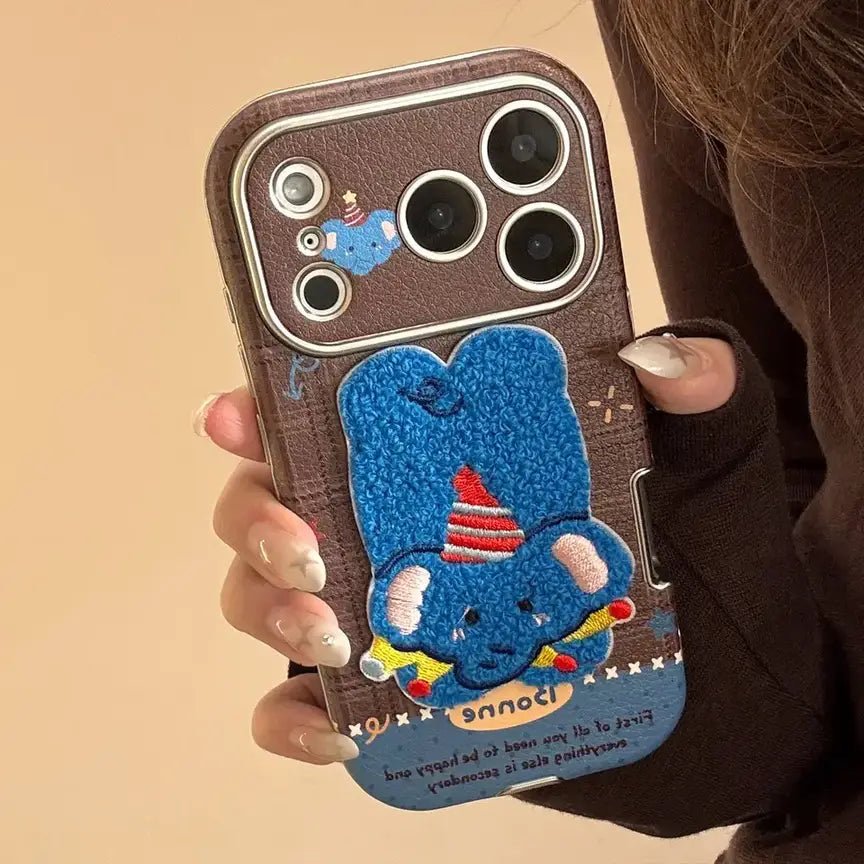 Cute Plush Kitty Puppy Phone Case for iPhone