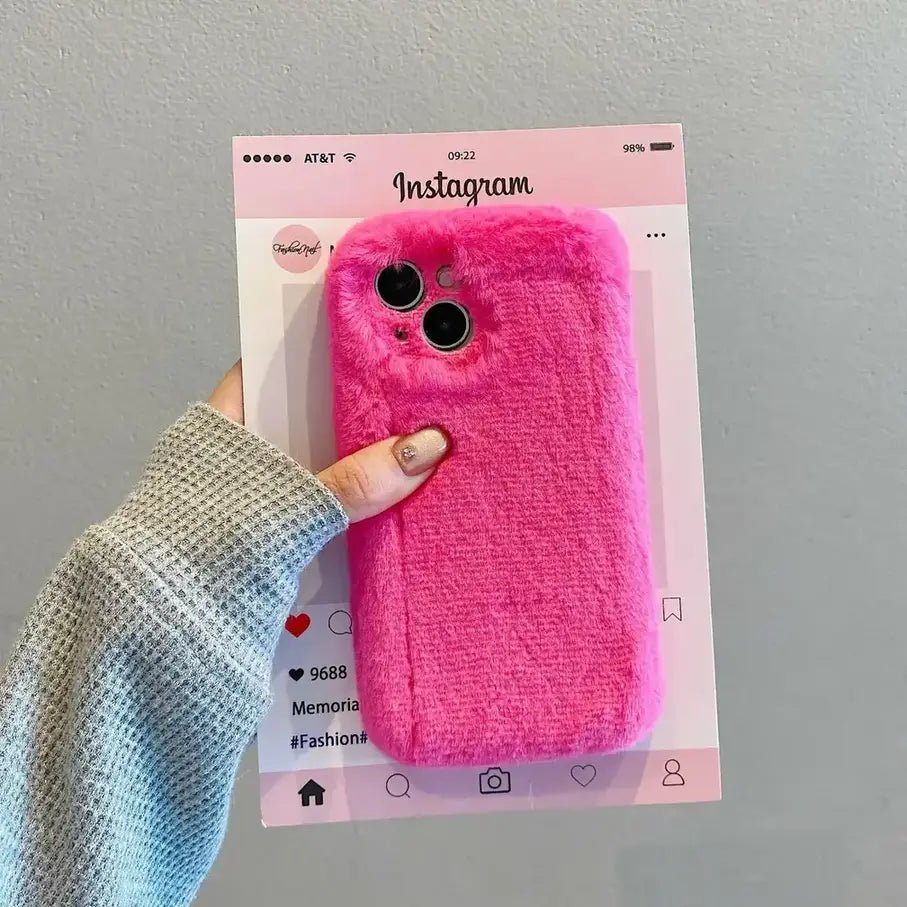 O1CN01nMfhDZ1weZNNogyoH__2218799336333-0-cib.jpg Candy Color Velvet Plush Phone Case for iPhone