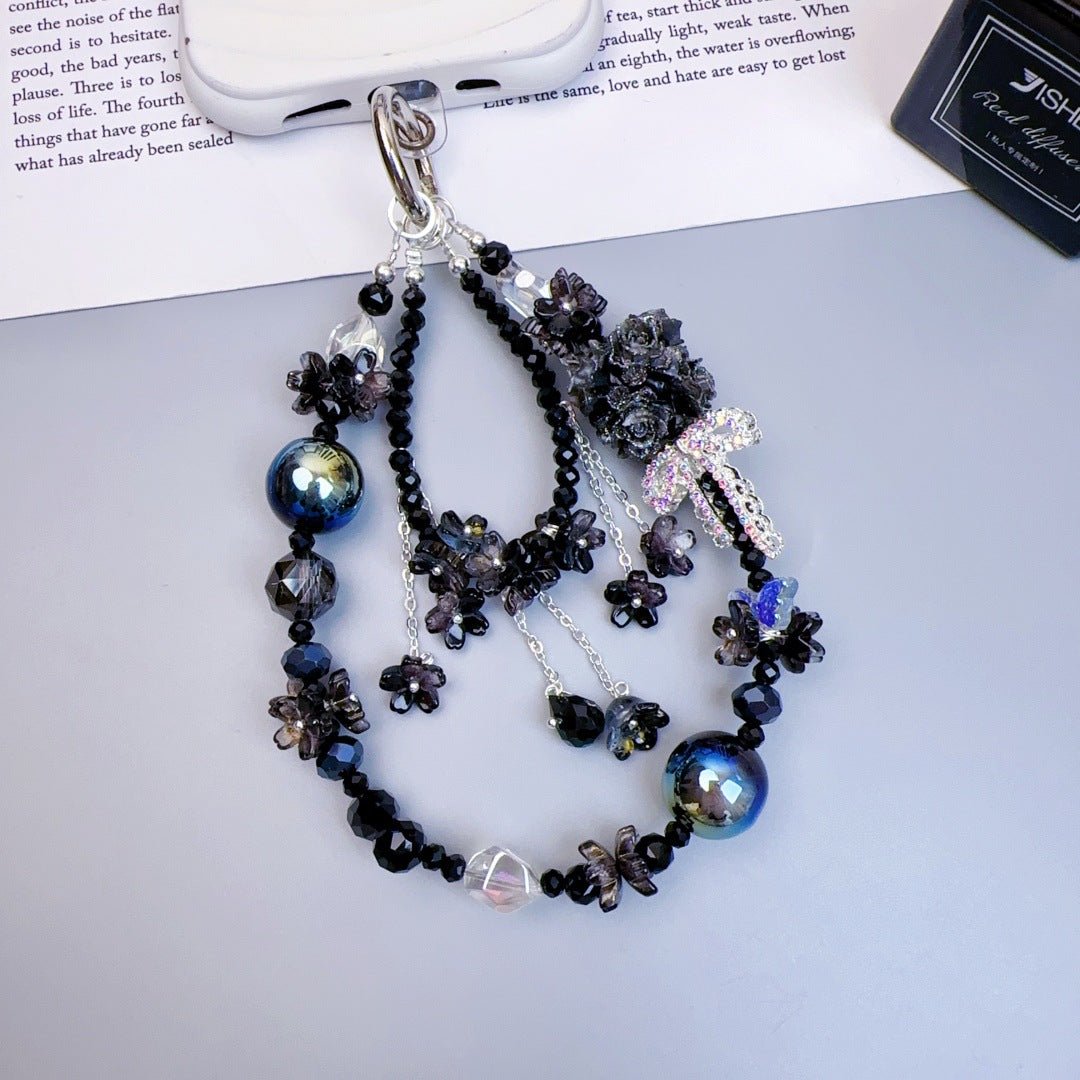 Handmade DIY Flower Cluster Crystal Chain Charm for All Phone Case Pad Case Bumper Bracelet
