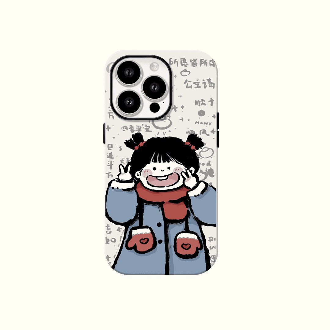 Cute Kitty Lovely Girls Cartoon MagSafe Phone Case For iPhone