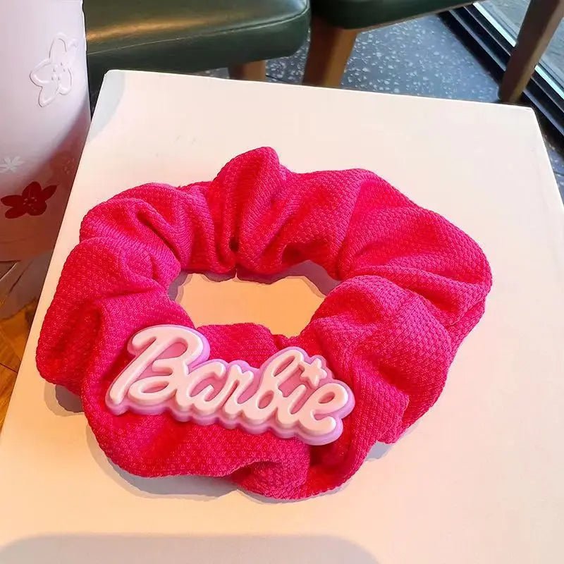 Oversized Hair Scrunchie Pink Bowknot Barbe