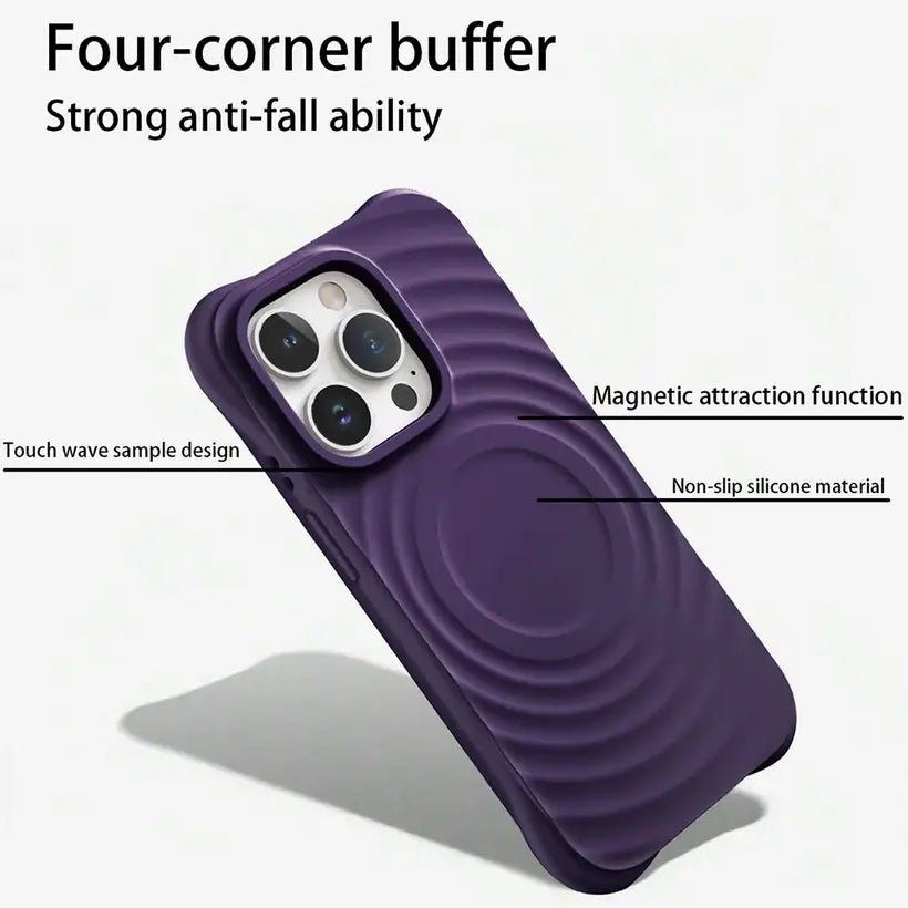RipplePhoneCase00017.jpg Candy Color Ripple Wireless Magnetic Phone Case For iPhone 17 16 15 14 13 12 11 Pro X Max 7 8 Plus
