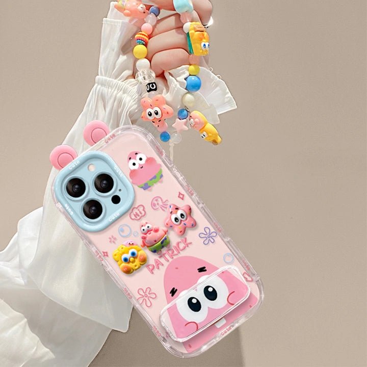 SpongeMirrorPhoneCaseforiPhone17Air1615141312ProMaxPlusWithCarm_5_-0.jpg Cute SpongeBob Mirror Phone Case for iPhone Cartoon Back Cover With Chain
