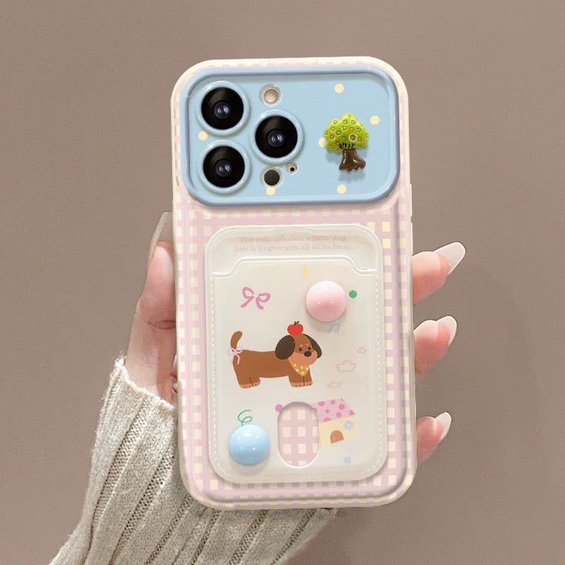 cdb43ec76917e56ed3199805df23091a.jpg Cute Puppy Card Holder Flip Phone Case