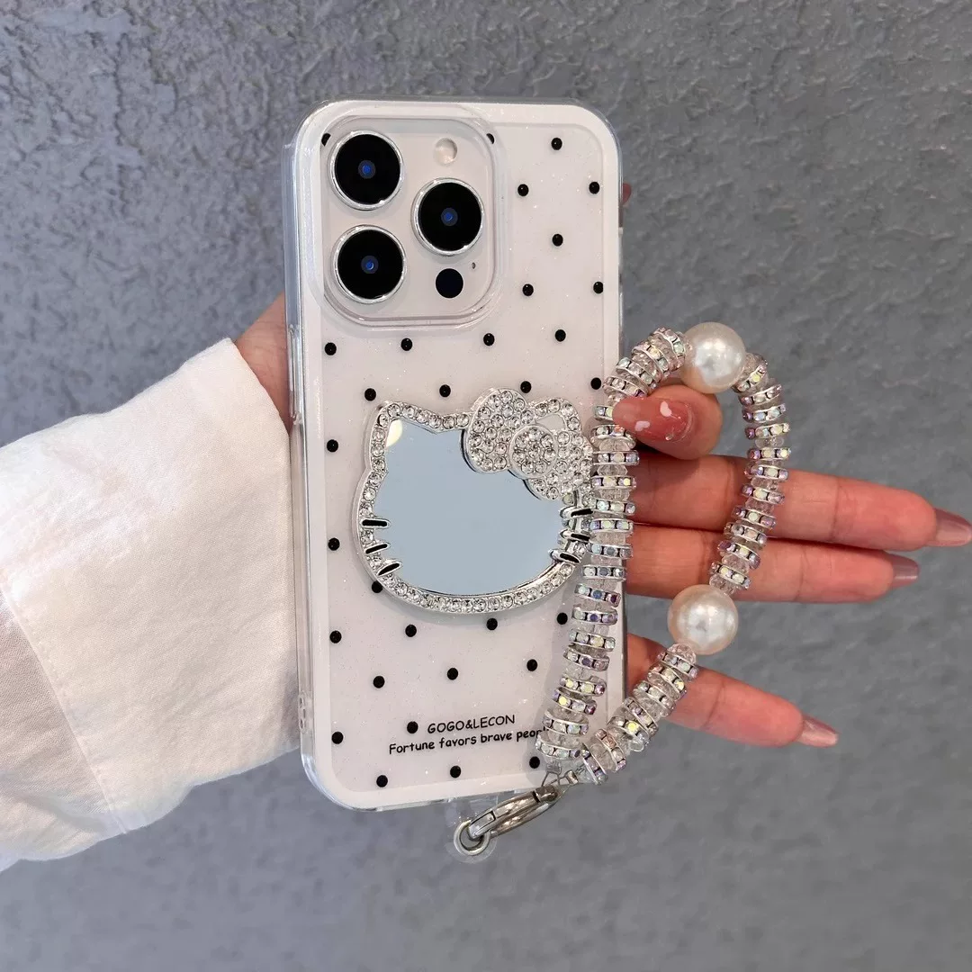 fd47992686d20949349bfd58595f2195.png Sparkling diamond Kitty mirror phone case