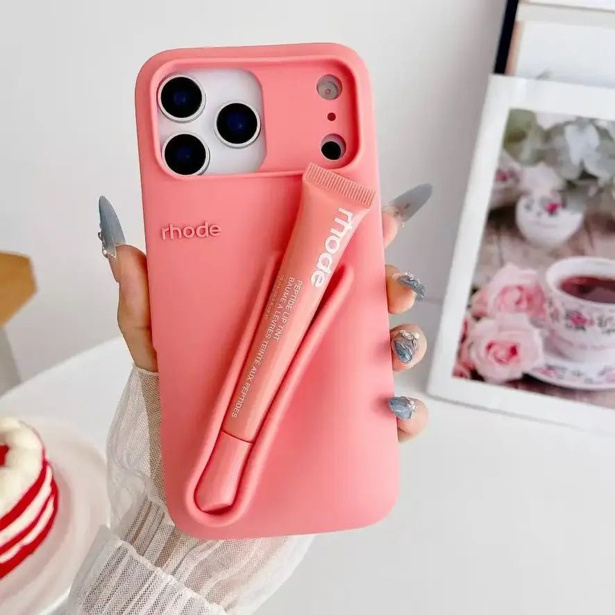 lipstickphonecase00005_22bce53f-b943-44ae-a2bb-130c7db19fb9.jpg Candy Color Lipstick Holder Phone Case Set For iPhone 17 16 15 14 13 12 11 Pro X Max 7 8 Plus