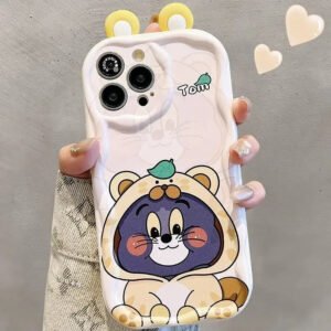 tommouseiPhonecase00001.jpg Cute Cat Mouse Phone Case For iPhone Back Cover